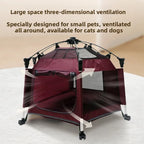 Tenda para animais de estimação para todas as estações, casa para gatos e cães, casa para animais de estimação dobrável e respirável para o verão ao ar livre, tenda para cães