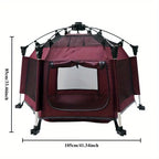 Tenda para animais de estimação para todas as estações, casa para gatos e cães, casa para animais de estimação dobrável e respirável para o verão ao ar livre, tenda para cães
