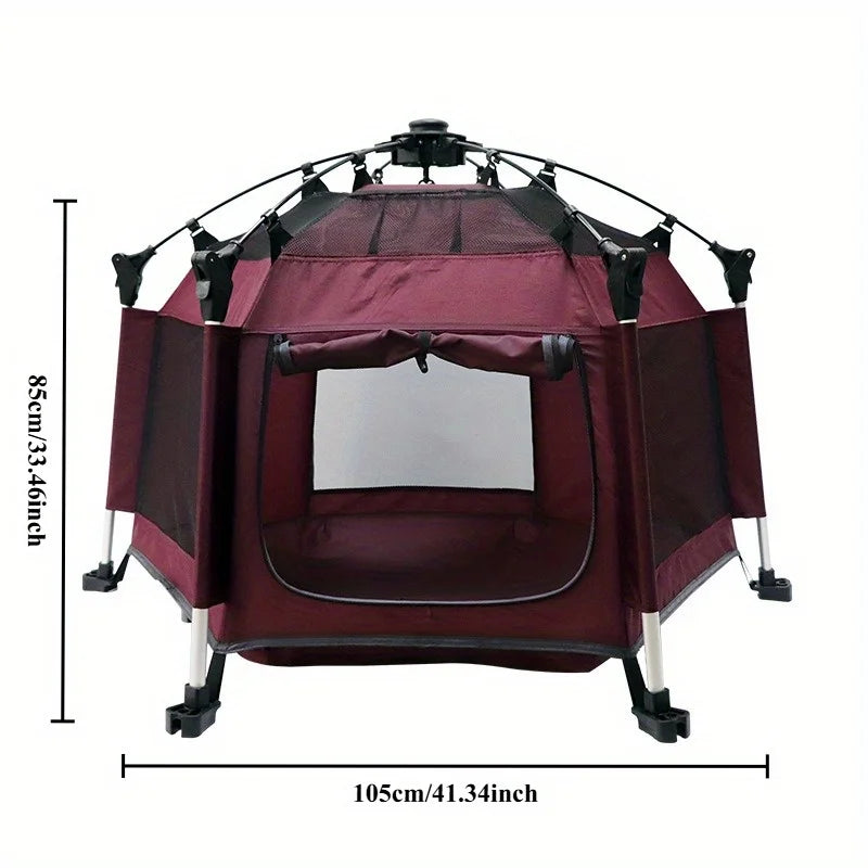 Tenda para animais de estimação para todas as estações, casa para gatos e cães, casa para animais de estimação dobrável e respirável para o verão ao ar livre, tenda para cães