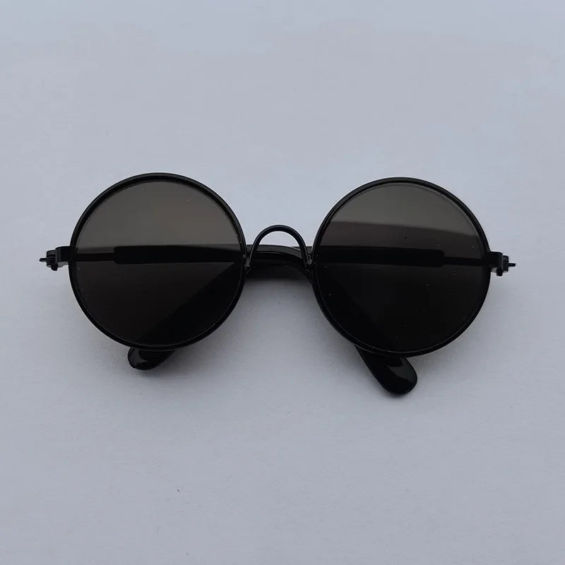 Adorável vintage redondo gato óculos de sol reflexão óculos para pequeno cão gato pet fotos produtos para animais de estimação adereços acessórios