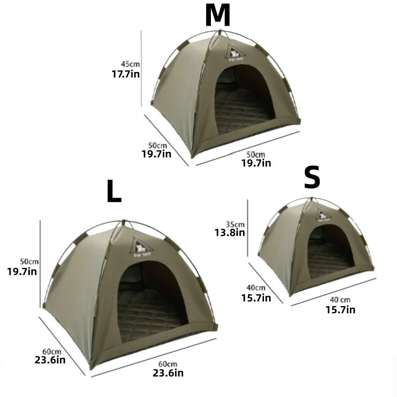 Cama Tenda para Cães/Gatos, Casa Teepee Impermeável para Animais de Estimação, Tenda Respirável e Lavável para Uso Interno/Externo para Gatos, Filhotes, Coelhos e Pequenos Animais
