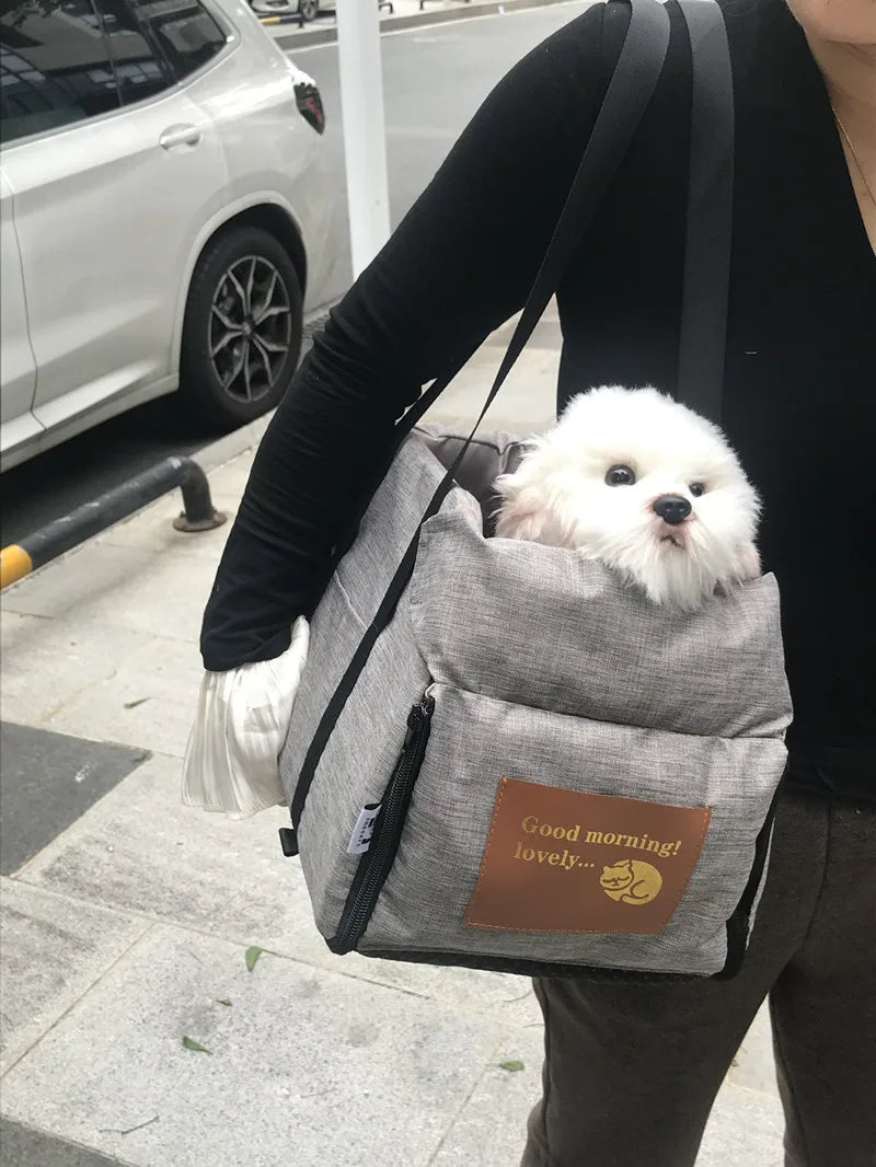 Assento de carro para cães pequenos, console central, assento impulsionador para animais de estimação, carro, filhote de cachorro, portátil, transportador de cães para gatos, bolsa de viagem de segurança