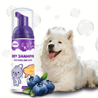 Shampoo Seco em Espuma para Cães e Gatos Sem Enxágue - Limpeza Sem Água para Filhotes, Desodorizante e Refrescante