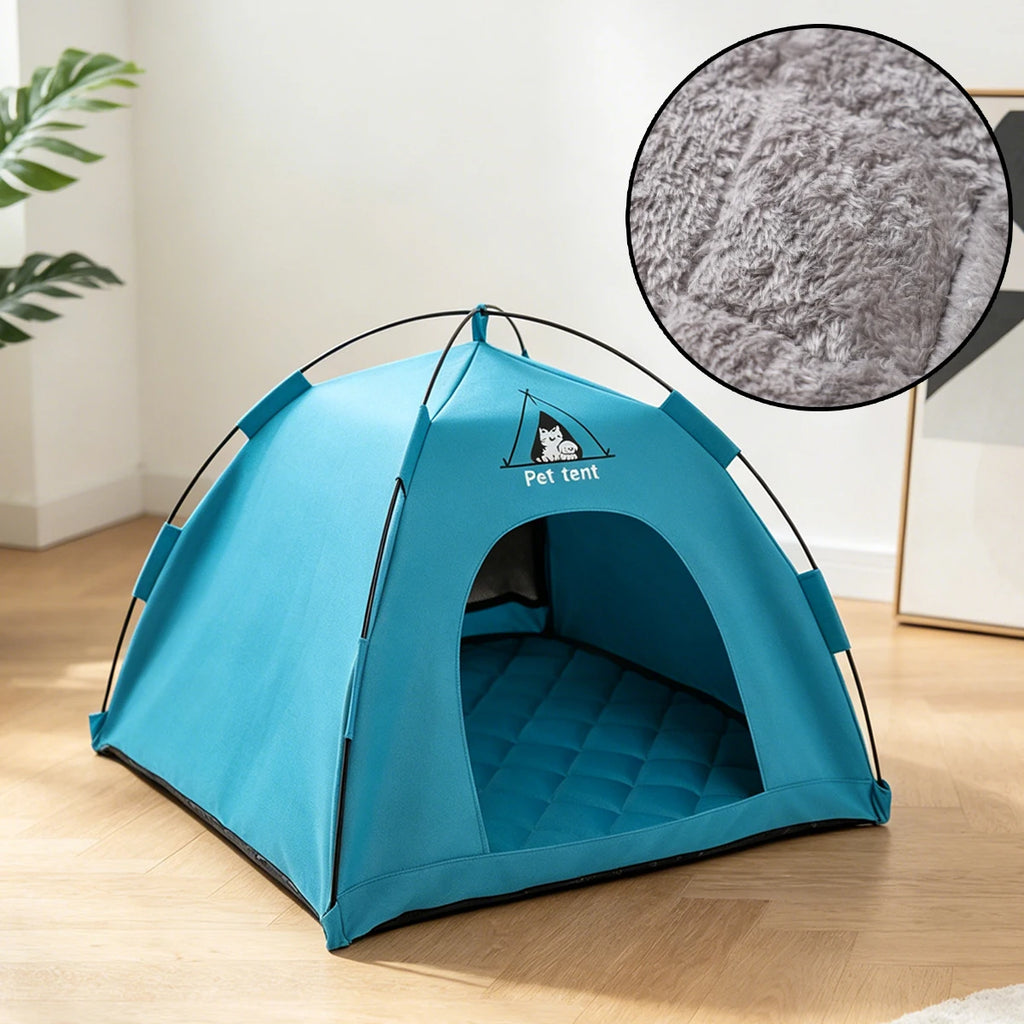 Cama Tenda para Cães/Gatos, Casa Teepee Impermeável para Animais de Estimação, Tenda Respirável e Lavável para Uso Interno/Externo para Gatos, Filhotes, Coelhos e Pequenos Animais