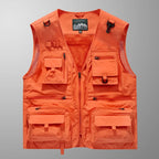 Colete Masculino Multibolsos Respirável para Pesca ao Ar Livre 2026 - Novo Modelo Casual Funcional para Primavera, Outono e Verão