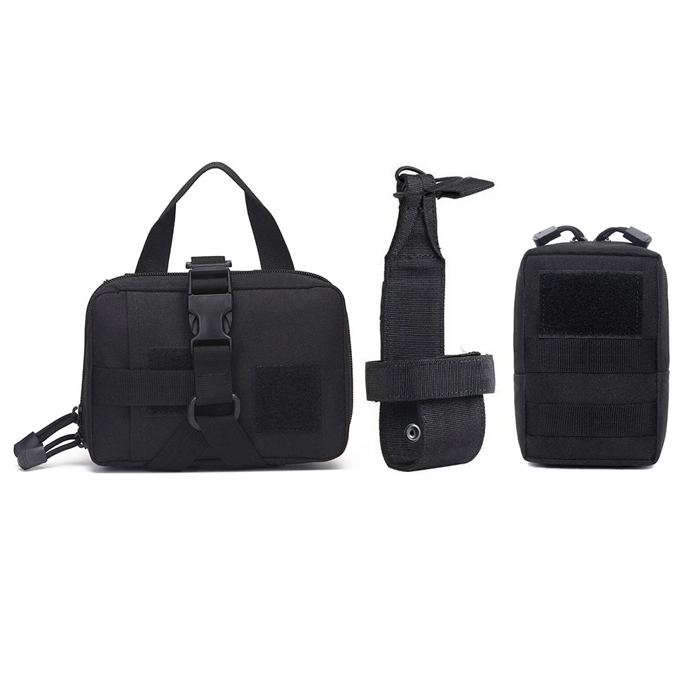 3 pçs sacos táticos do cão anexando no arnês colete 2 pçs bolsa moles e 1 cinto suporte de garrafa cintura militar treinamento transportadora