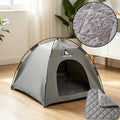 Casa Dobrável para Gatos, Tenda para Animais de Estimação, Ninho Universal para Gatos e Cães, Tapete Quente de Inverno, Portátil e Respirável