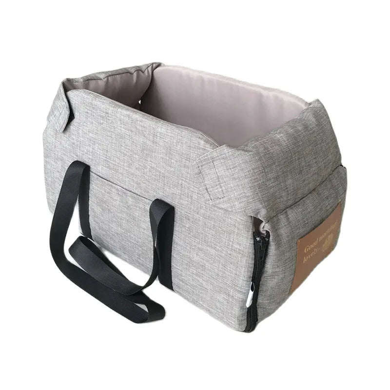 Assento de carro para cães pequenos, console central, assento impulsionador para animais de estimação, carro, filhote de cachorro, portátil, transportador de cães para gatos, bolsa de viagem de segurança