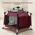 Tenda para animais de estimação para todas as estações, casa para gatos e cães, casa para animais de estimação dobrável e respirável para o verão ao ar livre, tenda para cães