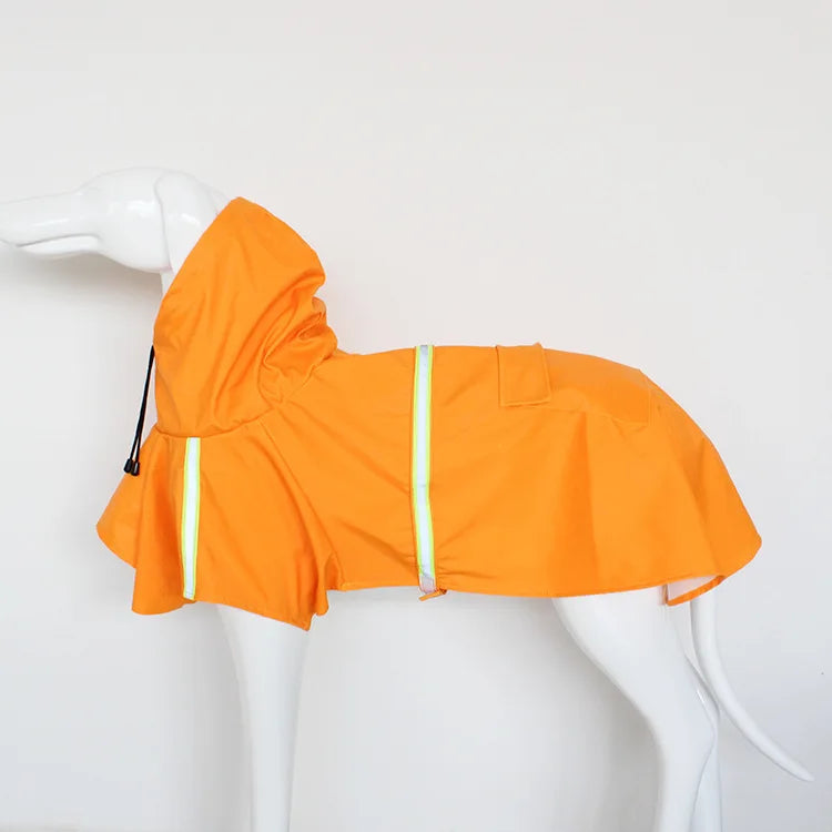 Grande cão capa de chuva corgi manto estilo filhote de cachorro à prova dwaterproof água roupas para cães reflexivo animal de estimação à prova de vento à prova de chuva com capuz capa de chuva para cão