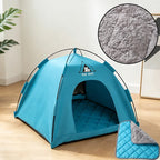 Casa Dobrável para Gatos, Tenda para Animais de Estimação, Ninho Universal para Gatos e Cães, Tapete Quente de Inverno, Portátil e Respirável