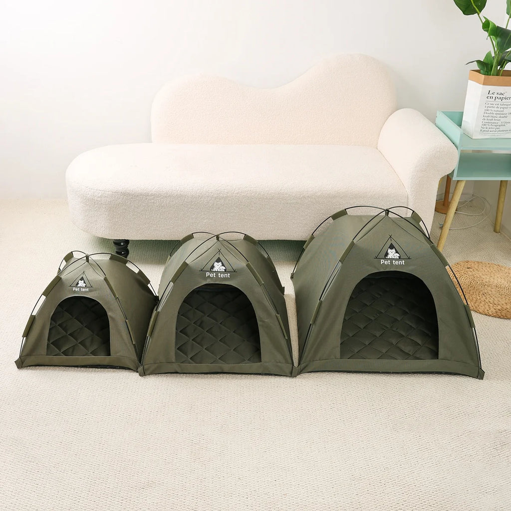 Cama Tenda para Cães/Gatos, Casa Teepee Impermeável para Animais de Estimação, Tenda Respirável e Lavável para Uso Interno/Externo para Gatos, Filhotes, Coelhos e Pequenos Animais