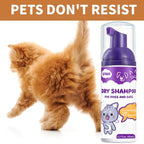 Shampoo Seco em Espuma para Cães e Gatos Sem Enxágue - Limpeza Sem Água para Filhotes, Desodorizante e Refrescante