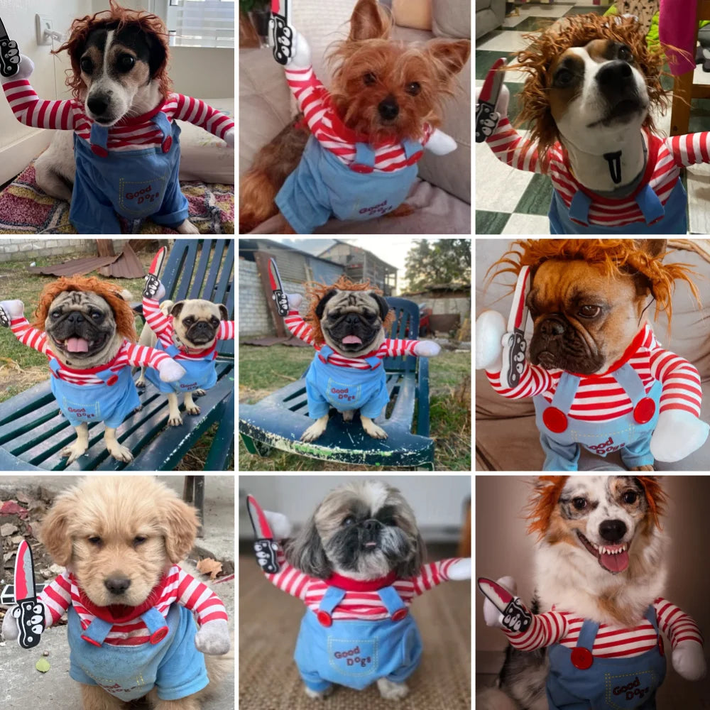 Halloween engraçado roupas para cães pequenos médios grandes gatos cosplay animais de estimação vestir-se filhote de cachorro pulôver chihuahua traje festa roupas para animais de estimação