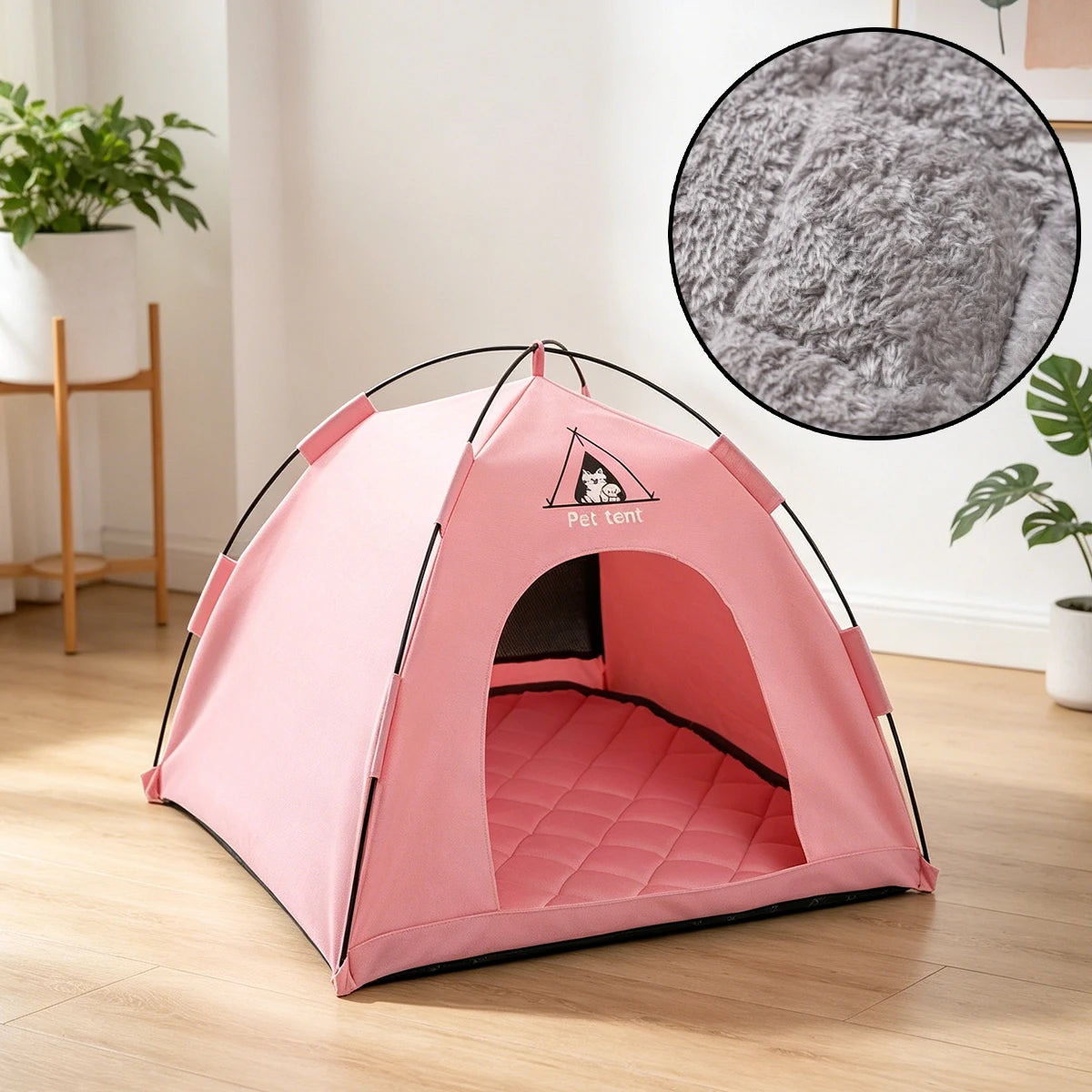 Cama Tenda para Cães/Gatos, Casa Teepee Impermeável para Animais de Estimação, Tenda Respirável e Lavável para Uso Interno/Externo para Gatos, Filhotes, Coelhos e Pequenos Animais