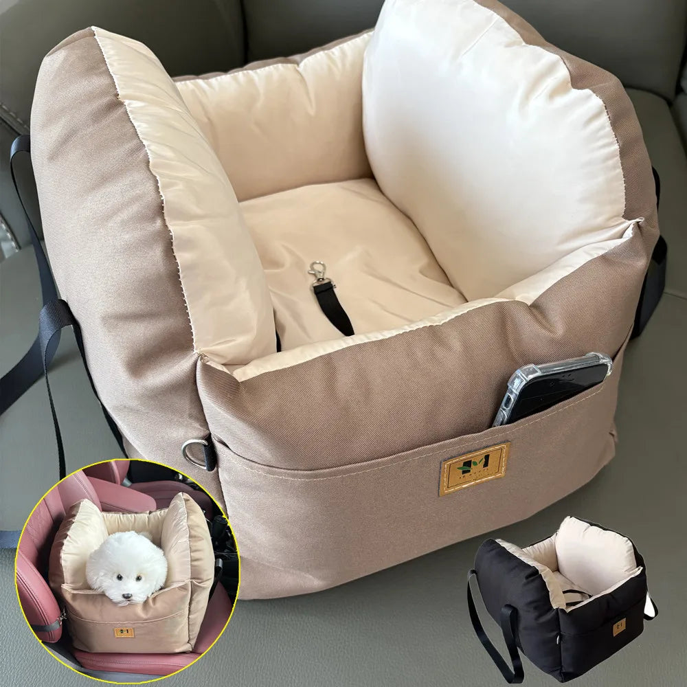 Assento de carro para cachorro com cinto de segurança, quatro estações, universal, almofada para ninho, lavável, cães, gatos, sofá, cama, colchão de viagem