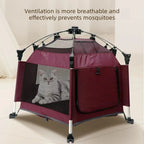 Tenda Dobrável para Animais de Estimação, Casa Respirável para Cães e Gatos, Cerca Portátil para Cães Pequenos, Adequada para Todas as Estações
