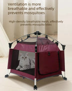 Tenda Dobrável para Animais de Estimação, Casa Respirável para Cães e Gatos, Cerca Portátil para Cães Pequenos, Adequada para Todas as Estações