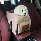 Assento de carro para cães pequenos, console central, assento impulsionador para animais de estimação, carro, filhote de cachorro, portátil, transportador de cães para gatos, bolsa de viagem de segurança