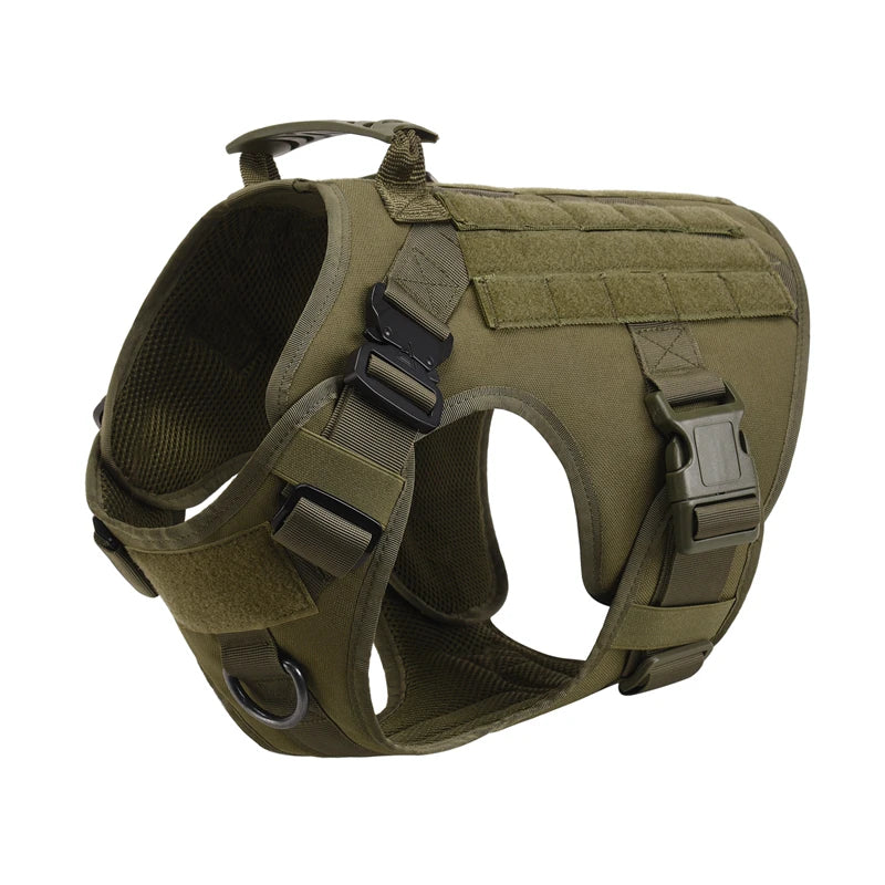 Colete militar tático para animais de estimação pastor alemão golden retriever treinamento tático arnês e trela conjunto para todas as raças cães