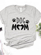 Camiseta feminina cão mãe pata impressão camiseta feminina manga curta o pescoço solto camiseta senhoras causal camiseta roupas topos