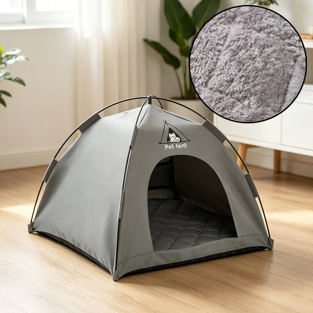 Cama Tenda para Cães/Gatos, Casa Teepee Impermeável para Animais de Estimação, Tenda Respirável e Lavável para Uso Interno/Externo para Gatos, Filhotes, Coelhos e Pequenos Animais