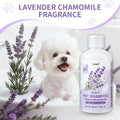 Shampoo e Condicionador 4 em 1 para Cães 220ml Lavanda e Camomila Fórmula Suave Acalma a Pele Desodoriza Limpa Sujeira Amacia