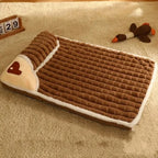 Cama de cachorro lavável à máquina, almofada ortopédica removível para cachorro, espuma de memória de inverno, travesseiro para cães e gatos pequenos, médios e grandes