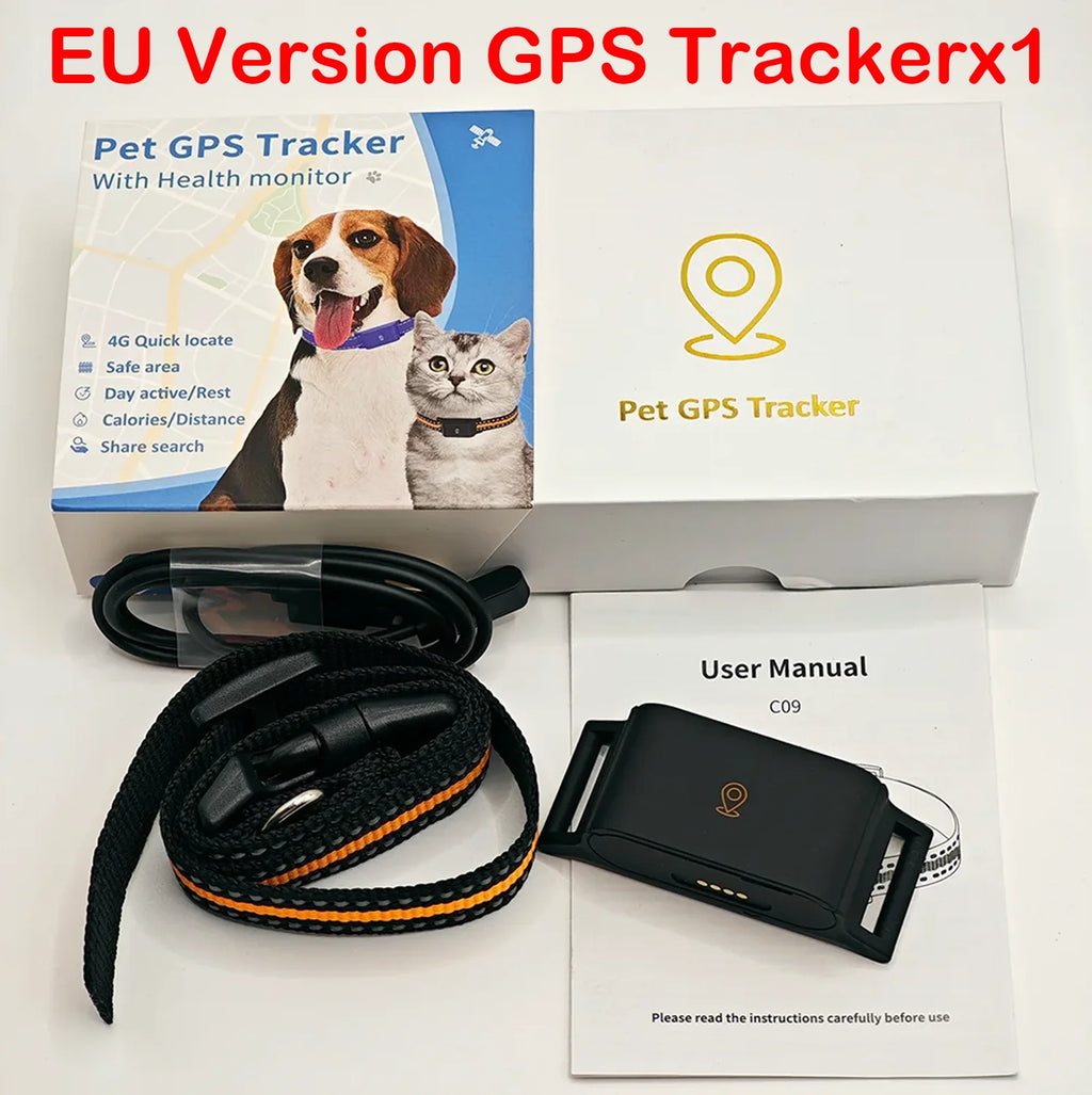 Mini Rastreador GPS 4G para Animais de Estimação, IP67 à Prova d'Água, Localizador em Tempo Real, Coleira Inteligente para Cães e Gatos com Controle por APP