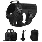 Colete militar tático para animais de estimação pastor alemão golden retriever treinamento tático arnês e trela conjunto para todas as raças cães