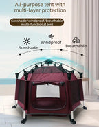 Tenda Dobrável para Animais de Estimação, Casa Respirável para Cães e Gatos, Cerca Portátil para Cães Pequenos, Adequada para Todas as Estações
