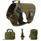 Colete militar tático para animais de estimação pastor alemão golden retriever treinamento tático arnês e trela conjunto para todas as raças cães