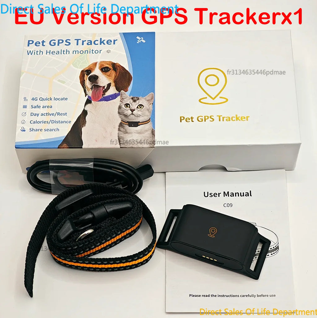 Mini Rastreador GPS 4G para Animais de Estimação, IP67 à Prova d'Água, Localizador em Tempo Real, Coleira Inteligente para Cães e Gatos com Controle por APP