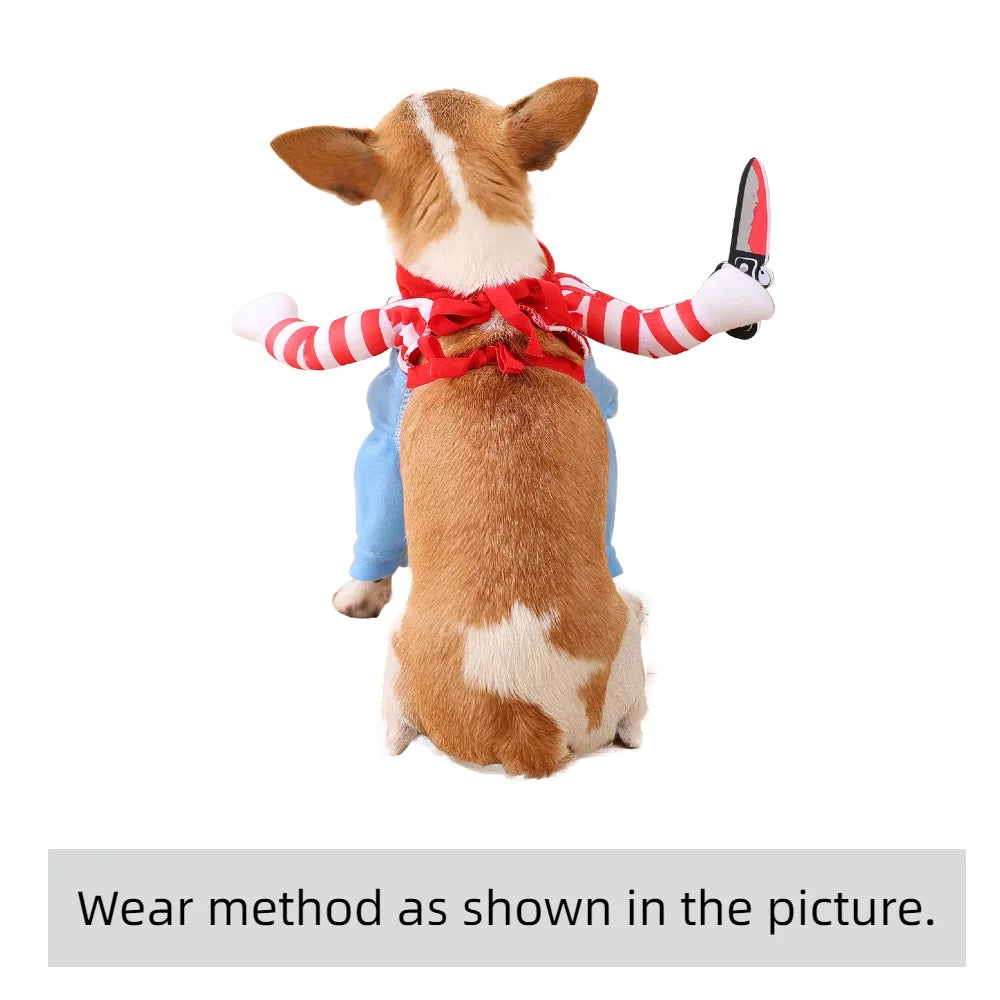 Halloween engraçado roupas para cães pequenos médios grandes gatos cosplay animais de estimação vestir-se filhote de cachorro pulôver chihuahua traje festa roupas para animais de estimação