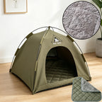Casa Dobrável para Gatos, Tenda para Animais de Estimação, Ninho Universal para Gatos e Cães, Tapete Quente de Inverno, Portátil e Respirável