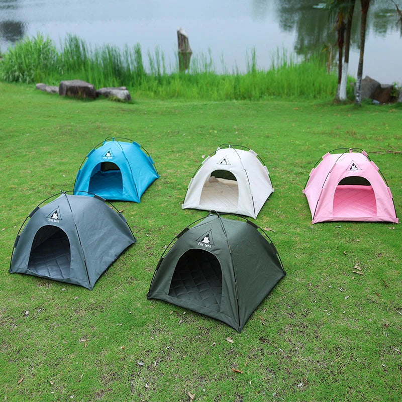 Casa Dobrável para Gatos, Tenda para Animais de Estimação, Ninho Universal para Gatos e Cães, Tapete Quente de Inverno, Portátil e Respirável