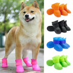 Bota de borracha antiderrapante à prova d'água para animais de estimação, 4 unidades, para cães pequenos, médios e grandes, sapatos para atividades ao ar livre, botas para cães, acessórios para animais de estimação