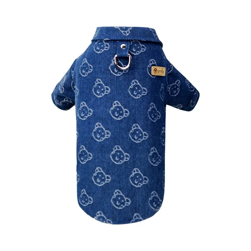 Camisola bonito do animal de estimação da impressão, roupa do cão, forma do filhote, trajes quentes do gato, colete chihuahua macio, mola
