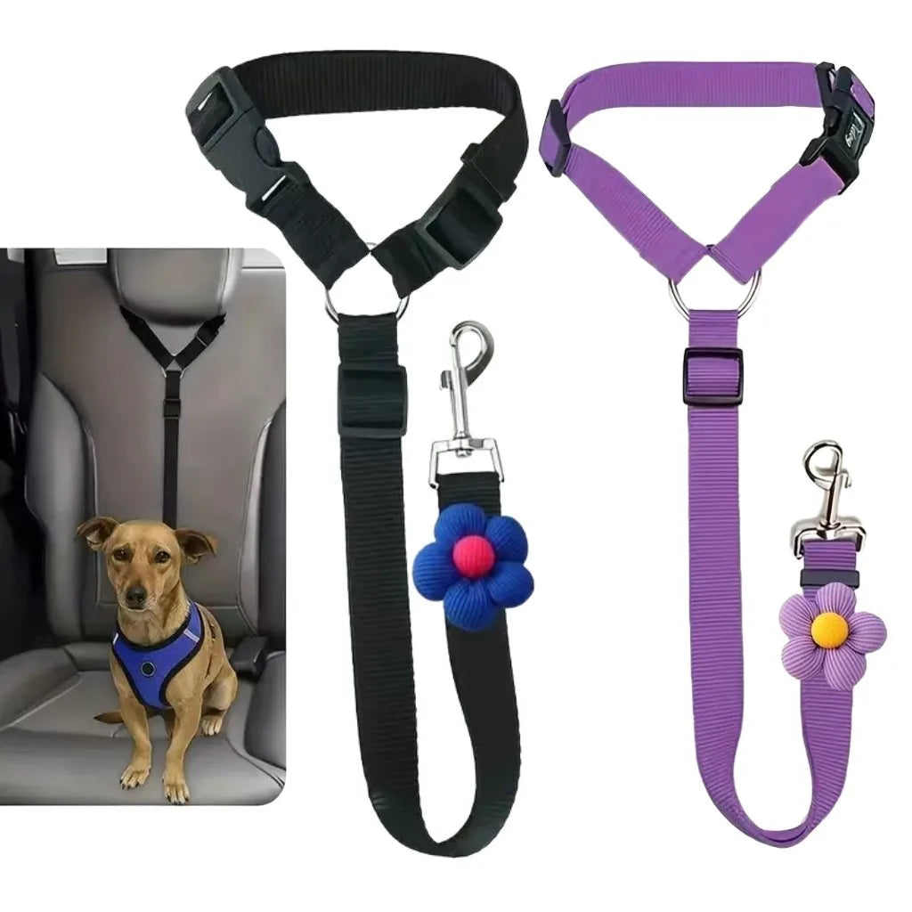 Cinto de segurança para cães (1 unidade), coleira para carro para animais de estimação, fivela de cinto de segurança para cães, cinto de segurança para cães presente de Natal, capa para assento de carro para cães.