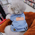 Primavera terno do cão roupas denim casaco roupas com d trela anel para cães pequenos médios filhotes cor do animal de estimação jean pequeno cão traje