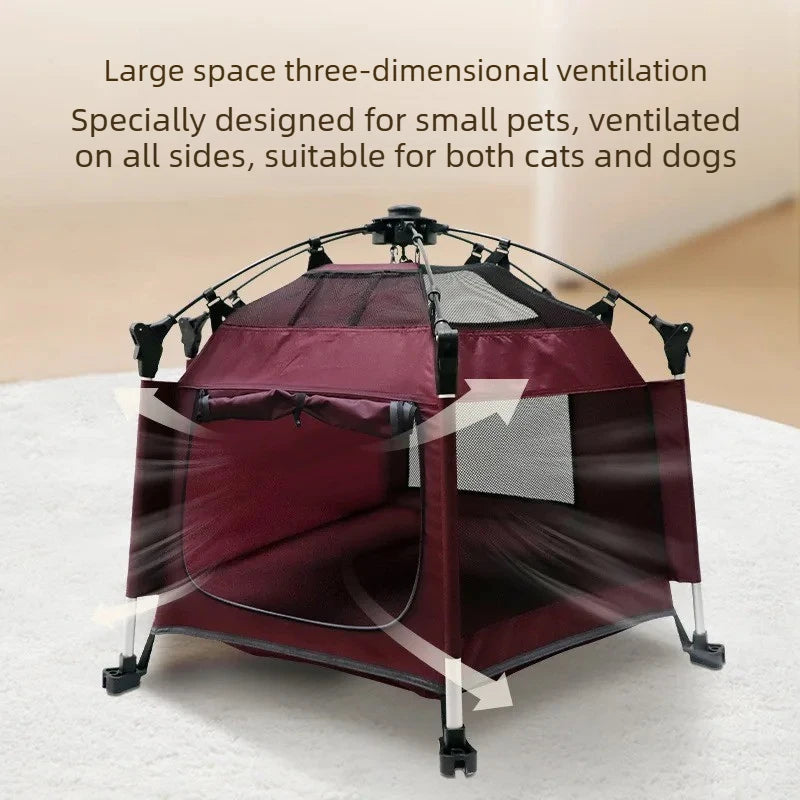 Tenda Dobrável para Animais de Estimação, Casa Respirável para Cães e Gatos, Cerca Portátil para Cães Pequenos, Adequada para Todas as Estações