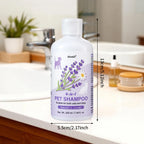 Shampoo e Condicionador 4 em 1 para Cães 220ml Lavanda e Camomila Fórmula Suave Acalma a Pele Desodoriza Limpa Sujeira Amacia