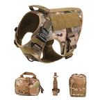 Colete militar tático para animais de estimação pastor alemão golden retriever treinamento tático arnês e trela conjunto para todas as raças cães
