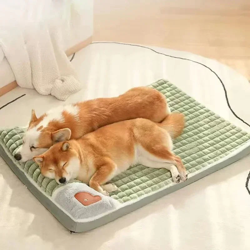 Cama de cachorro lavável à máquina, almofada ortopédica removível para cachorro, espuma de memória de inverno, travesseiro para cães e gatos pequenos, médios e grandes