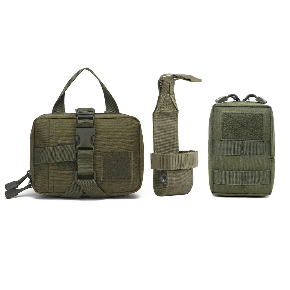 3 pçs sacos táticos do cão anexando no arnês colete 2 pçs bolsa moles e 1 cinto suporte de garrafa cintura militar treinamento transportadora