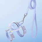 Conjunto de coleira de coleira para gato, ajustável, desenho animado, abelha, camada dupla, arnês para cães, pequeno, médio, coleira para animais de estimação, caminhada ao ar livre