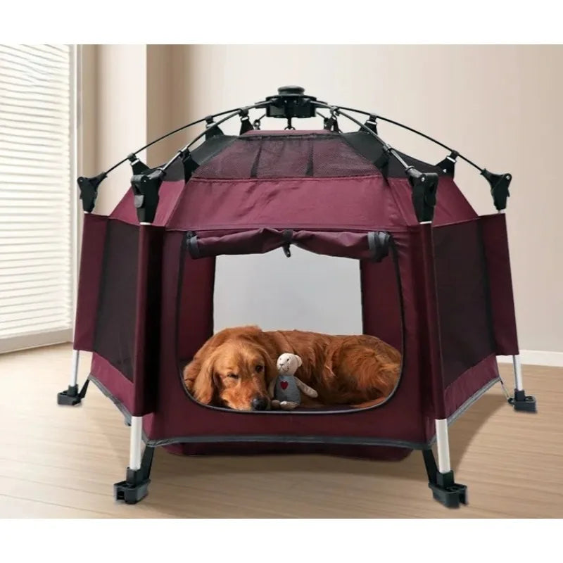 Tenda Dobrável para Animais de Estimação, Casa Respirável para Cães e Gatos, Cerca Portátil para Cães Pequenos, Adequada para Todas as Estações