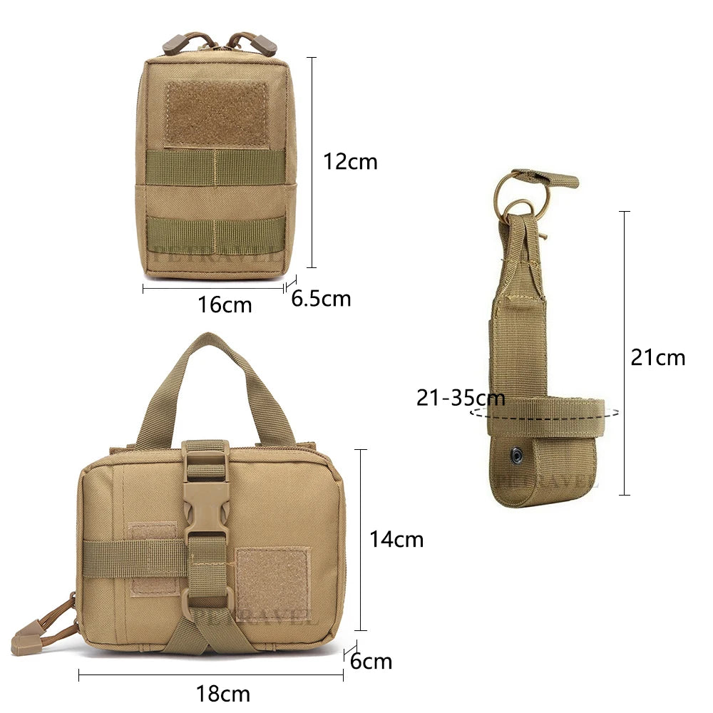 3 pçs sacos táticos do cão anexando no arnês colete 2 pçs bolsa moles e 1 cinto suporte de garrafa cintura militar treinamento transportadora