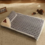 Cama de cachorro lavável à máquina, almofada ortopédica removível para cachorro, espuma de memória de inverno, travesseiro para cães e gatos pequenos, médios e grandes