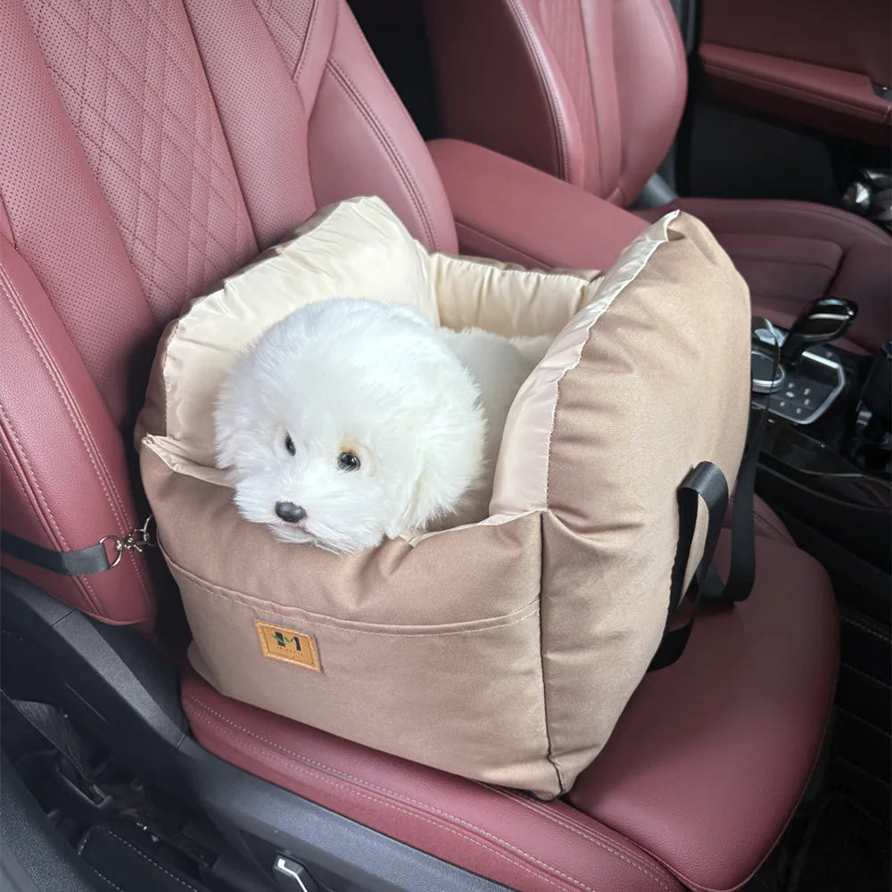 Assento de carro para cachorro com cinto de segurança, quatro estações, universal, almofada para ninho, lavável, cães, gatos, sofá, cama, colchão de viagem